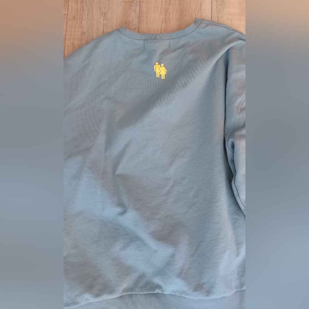 Homme+Femme Collegiate Varsity Crew-neck Teal Unisex Size Double XL - Picture 4 of 4